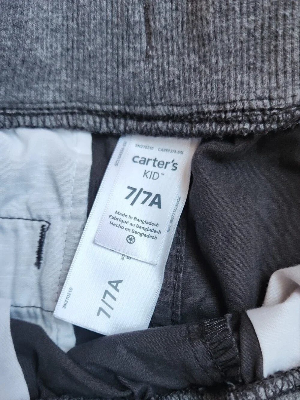 ❤️3/15$❤️Carter's Dark Gray Elastic-Waist Cargo Shorts